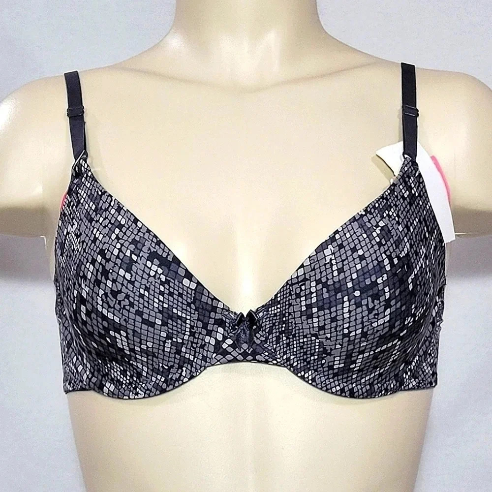 36C Maidenform 7959 One Fabulous Fit Demi UW Bra Geo Print NWT